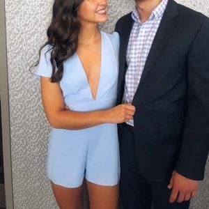 Superdown by revolve deep v romper